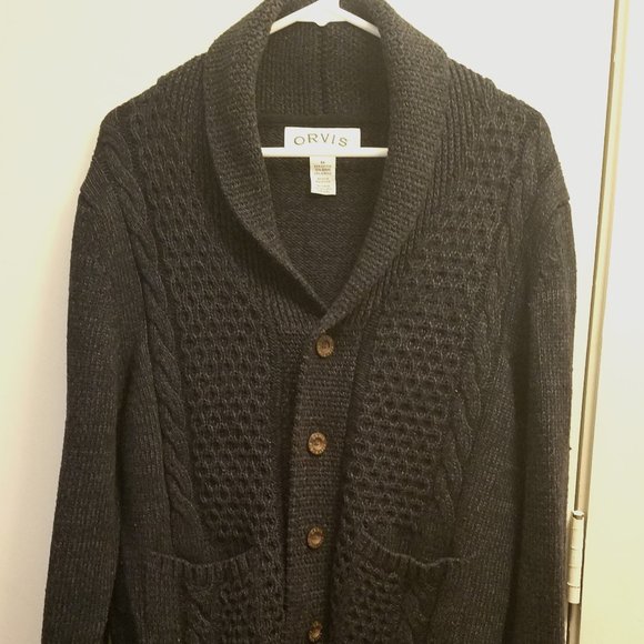 Orvis men's wool shawl cardigan - Picture 1 of 1